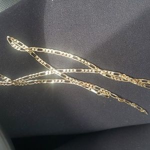 14 k gold plated on silver chain necklace